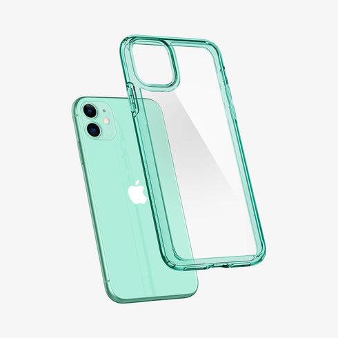 075CS27135 - iPhone 11 Pro Max Case Ultra Hybrid in crystal clear showing the back